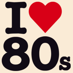I love 80s - Large Calico Bag Design