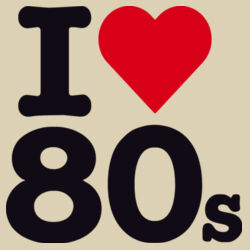 I love 80s - Medium Calico Bag Design