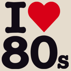I love 80s - Heavy Duty Canvas Tote Bag Design