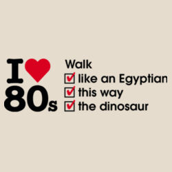 I love 80s ticks - WALK - Heavy Duty Canvas Tote Bag Design