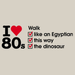 I love 80s ticks - WALK - Womens Stencil Hood Design