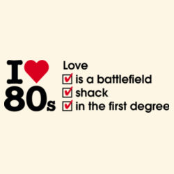 I love 80s ticks - LOVE - Carrie Tote Bag  Design