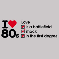 I love 80s ticks - LOVE - Womens Premium Hood Design