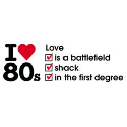 I love 80s ticks - LOVE - Womens Dice Longsleeve Tee Design