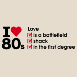 I love 80s ticks - LOVE - Womens Maple Organic Tee Design