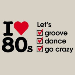 I love 80s ticks - LET'S - Womens Stencil Hood Design