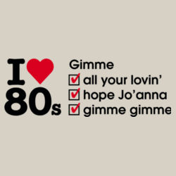 I love 80s ticks - GIMME - Womens Stencil Hood Design
