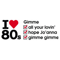 I love 80s ticks - GIMME - Mens Ink Longsleeve Tee Design