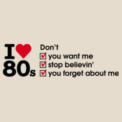 I love 80s ticks - DON'T - Heavy Duty Canvas Tote Bag Design