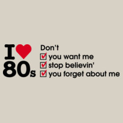 I love 80s ticks - DON'T - Womens Stencil Hood Design