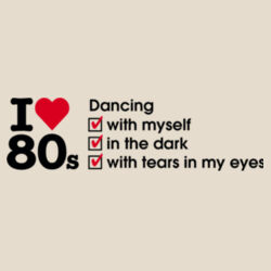 I love 80s ticks - DANCING - Heavy Duty Canvas Tote Bag Design