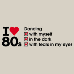 I love 80s ticks - DANCING - Womens Stencil Hood Design