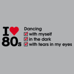 I love 80s ticks - DANCING - Mens Half Zip Design