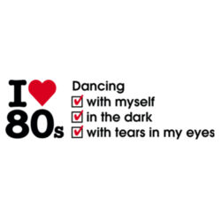 I love 80s ticks - DANCING - Mens Standard Crew  Design