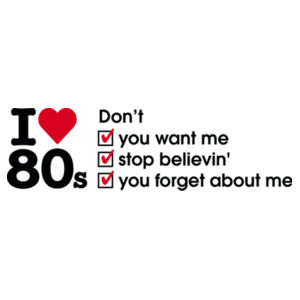 I love 80s ticks - DON'T - Mens Lowdown Singlet Design